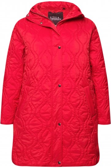 Ulla Popken HYPRAR Quilted Water-Repellent Jacket Red Salsa - Kurtki - 