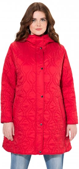 Ulla Popken HYPRAR Quilted Water-Repellent Jacket Red Salsa - Kurtki - 