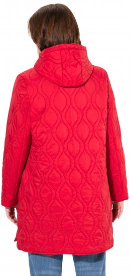 Ulla Popken HYPRAR Quilted Water-Repellent Jacket Red Salsa - Kurtki - 