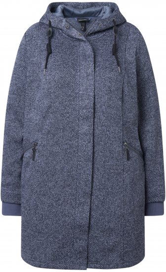 Ulla Popken Knit Fleece-Lined Jacket Navy - Kurtki - 
