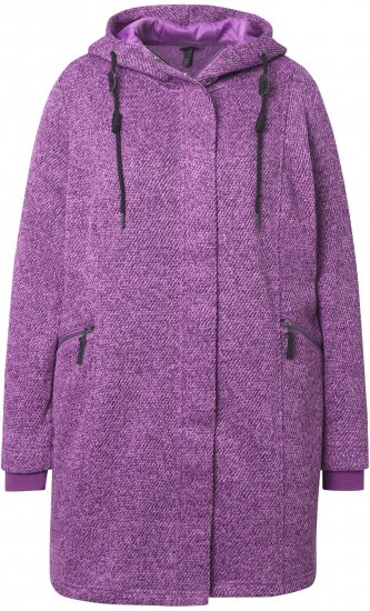 Ulla Popken Knit Fleece-Lined Jacket Purple - Kurtki - 