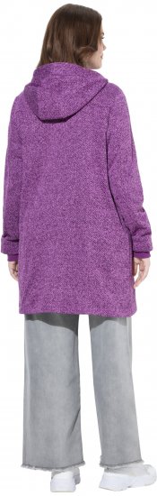 Ulla Popken Knit Fleece-Lined Jacket Purple - Kurtki - 