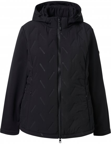 Ulla Popken Triple Function Laser Quilted Softshell Jacket Black - Kurtki - 