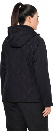 Ulla Popken Triple Function Laser Quilted Softshell Jacket Black - Kurtki - 