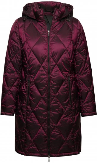 Ulla Popken HYPRAR Diamond Quilted Jacket Carmine Red - Kurtki - 
