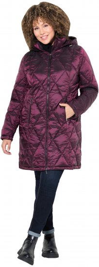 Ulla Popken HYPRAR Diamond Quilted Jacket Carmine Red - Kurtki - 