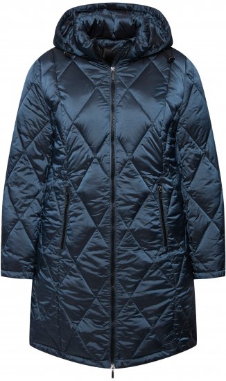 Ulla Popken HYPRAR Diamond Quilted Jacket Teal - Kurtki - 