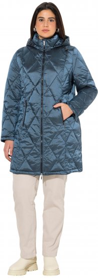 Ulla Popken HYPRAR Diamond Quilted Jacket Teal - Kurtki - 