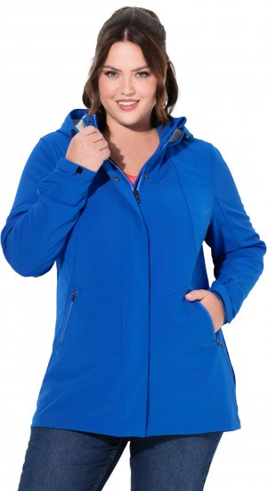 Ulla Popken HYPRAR Triple Function Longline Softshell Jacket Peacock Blue - Kurtki - 