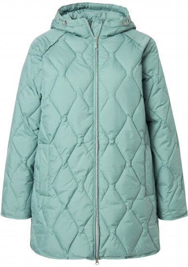 Ulla Popken HYPRAR Quilted Water Repellent Jacket Mint Green - Kurtki - 
