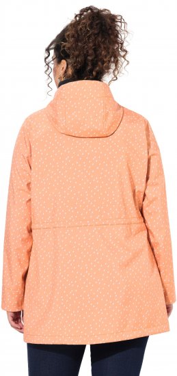 Ulla Popken Raindrop Print Longline Waterproof Jacket Mandarin - Kurtki - 