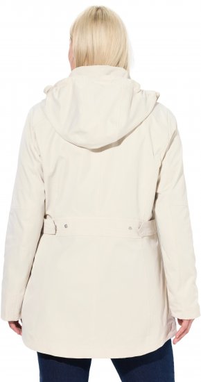 Ulla Popken Long Triple Function Softshell Jacket Natural White - Kurtki - 