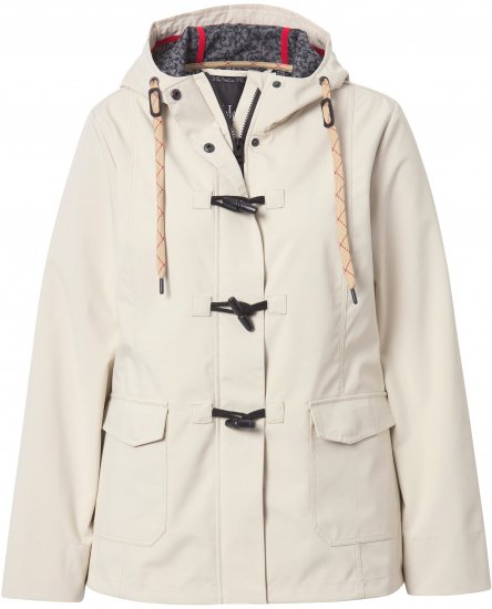 Ulla Popken HYPRAR Toggle Button Microfleece Lined Jacket Light Champagne - Kurtki - 