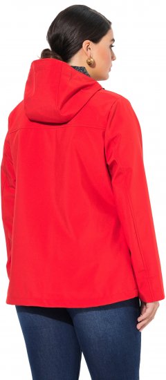Ulla Popken HYPRAR Toggle Button Microfleece Lined Jacket Salsa Red - Kurtki - 