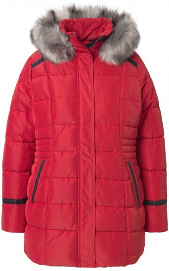 Ulla Popken HYPRAR Quilted Jacket Ruby Red - Kurtki - 