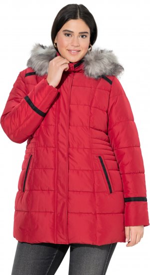 Ulla Popken HYPRAR Quilted Jacket Ruby Red - Kurtki - 