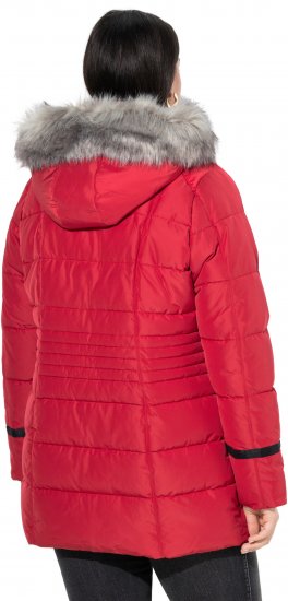 Ulla Popken HYPRAR Quilted Jacket Ruby Red - Kurtki - 