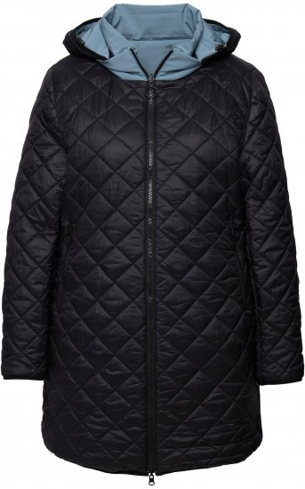 Ulla Popken HYPRAR Reversible Quilted Jacket Grey Blue - Kurtki - 