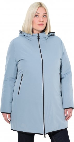 Ulla Popken HYPRAR Reversible Quilted Jacket Grey Blue - Kurtki - 