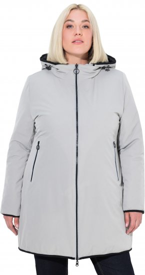 Ulla Popken HYPRAR Reversible Quilted Jacket Medium Grey - Kurtki - 