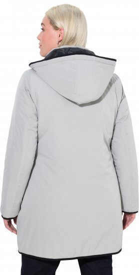 Ulla Popken HYPRAR Reversible Quilted Jacket Medium Grey - Kurtki - 