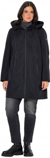 Ulla Popken HYPRAR Waterproof Jacket Black - Kurtki - 