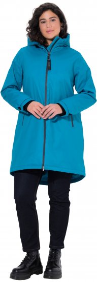 Ulla Popken HYPRAR Triple-Function Longline Jacket Turquoise - Kurtki - 