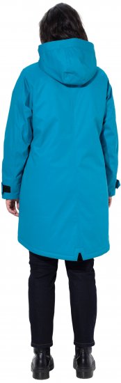 Ulla Popken HYPRAR Triple-Function Longline Jacket Turquoise - Kurtki - 