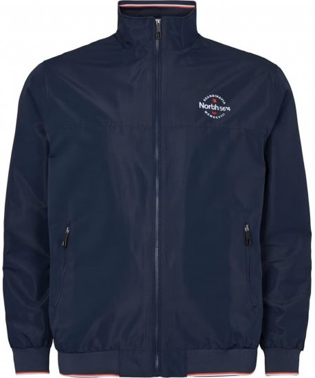 North Latitude 21171 Sporty Water Resistant 5000mm Bomber Jacket Navy - Kurtki Męskie Duże Rozmiary - Kurtki Duże rozmiary 2XL-8XL