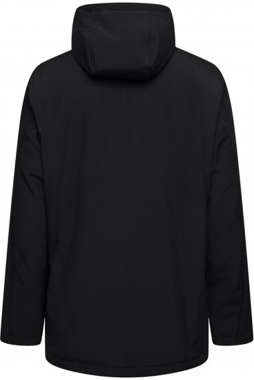Kam Jeans KV144 Long Quilted Softshell Parka Black - Kurtki Męskie Duże Rozmiary - Kurtki Duże rozmiary 2XL-8XL