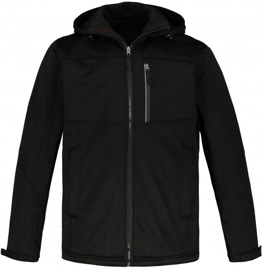 JP1880 Jacket Fleece Lined Softshell Black - Kurtki Męskie Duże Rozmiary - Kurtki Duże rozmiary 2XL-8XL
