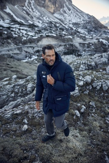 JAY-PI Warm Quilted Parka Dual Function, Wind and Water Repellant Navy - Kurtki Męskie Duże Rozmiary - Kurtki Duże rozmiary 2XL-8XL