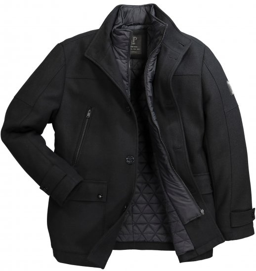 JP1880 Jacket Water-repellent Warm Black - Kurtki Męskie Duże Rozmiary - Kurtki Duże rozmiary 2XL-8XL