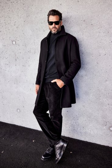 JP1880 Coat Wool Blend Water Repellent Black - Kurtki Męskie Duże Rozmiary - Kurtki Duże rozmiary 2XL-8XL