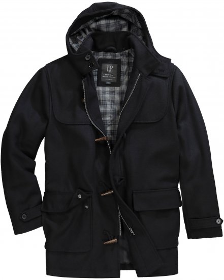 JP1880 Dufflecoat Water-repellent Black - Kurtki Męskie Duże Rozmiary - Kurtki Duże rozmiary 2XL-8XL