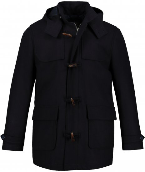 JP1880 Duffle Coat Water Repellent with Detachable Hood Navy - Kurtki Męskie Duże Rozmiary - Kurtki Duże rozmiary 2XL-8XL