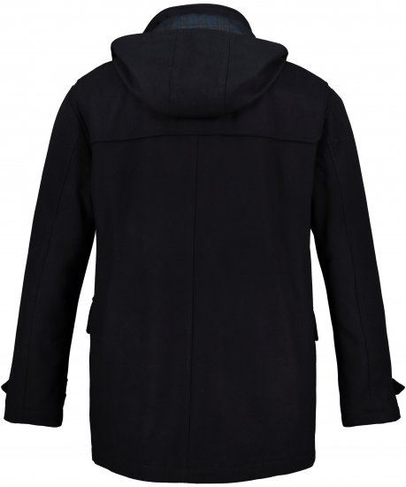 JP1880 Duffle Coat Water Repellent with Detachable Hood Navy - Kurtki Męskie Duże Rozmiary - Kurtki Duże rozmiary 2XL-8XL