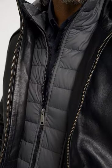 JP1880 Jacket Nappa Lamb Leather Black - Kurtki Męskie Duże Rozmiary - Kurtki Duże rozmiary 2XL-8XL