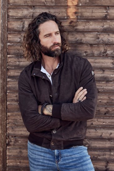 JP1880 Leather Jacket Goat Suede Espresso Brown - Kurtki Męskie Duże Rozmiary - Kurtki Duże rozmiary 2XL-8XL
