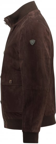 JP1880 Leather Jacket Goat Suede Espresso Brown - Kurtki Męskie Duże Rozmiary - Kurtki Duże rozmiary 2XL-8XL