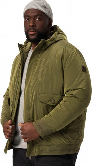 STHUGE Bomber Jacket With Hood Green - Kurtki Męskie Duże Rozmiary - Kurtki Duże rozmiary 2XL-8XL