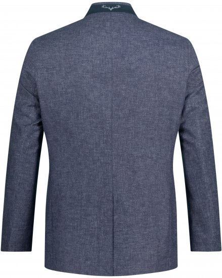 JP1880 Traditional Jacket Linen Blend Navy - Kurtki Męskie Duże Rozmiary - Kurtki Duże rozmiary 2XL-8XL