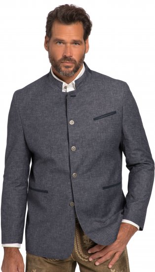 JP1880 Traditional Jacket Linen Blend Navy - Kurtki Męskie Duże Rozmiary - Kurtki Duże rozmiary 2XL-8XL