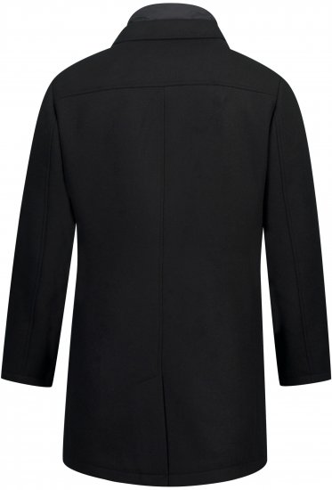 JP1880 Coat Wool Blend Quilted Black - Kurtki Męskie Duże Rozmiary - Kurtki Duże rozmiary 2XL-8XL