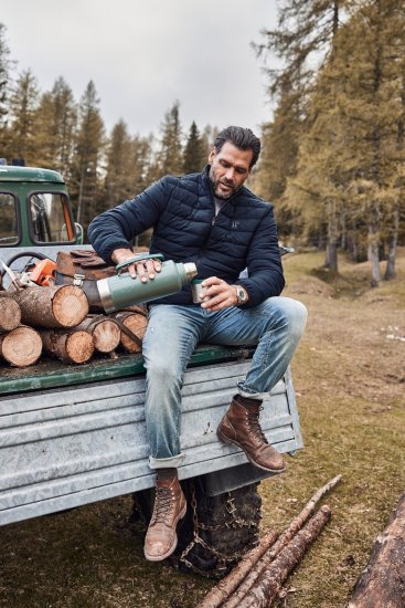 JP1880 Jacket Quilted Stand-up Collar Navy - Kurtki Męskie Duże Rozmiary - Kurtki Duże rozmiary 2XL-8XL