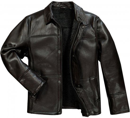JP1880 Leather Jacket Soft Lamb Nappa Dark Brown - Kurtki Męskie Duże Rozmiary - Kurtki Duże rozmiary 2XL-8XL
