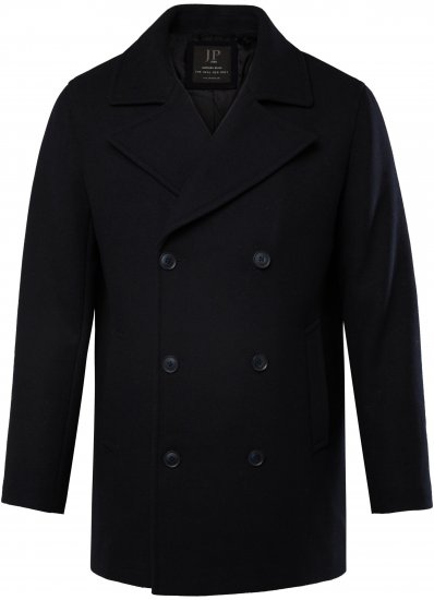 JP1880 Caban Short Double-breasted Overcoat Navy - Kurtki Męskie Duże Rozmiary - Kurtki Duże rozmiary 2XL-8XL