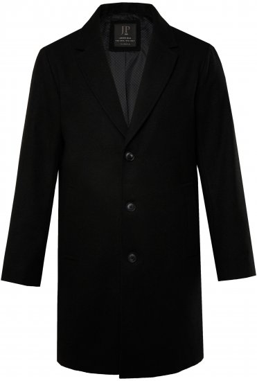 JP1880 Coat Classic Wool Blend Black - Kurtki Męskie Duże Rozmiary - Kurtki Duże rozmiary 2XL-8XL