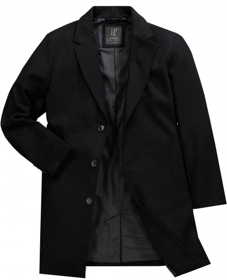 JP1880 Coat Classic Wool Blend Black - Kurtki Męskie Duże Rozmiary - Kurtki Duże rozmiary 2XL-8XL