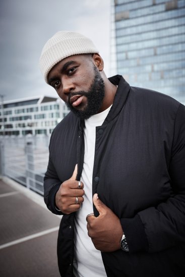 STHUGE Bomber Jacket Quilted Black - Kurtki Męskie Duże Rozmiary - Kurtki Duże rozmiary 2XL-8XL